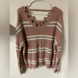 rue21 Pink Striped Sweaters for Women